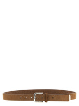 Brunello Cucinelli Brown Bull Skin Regular Belt - Italian Luxury
