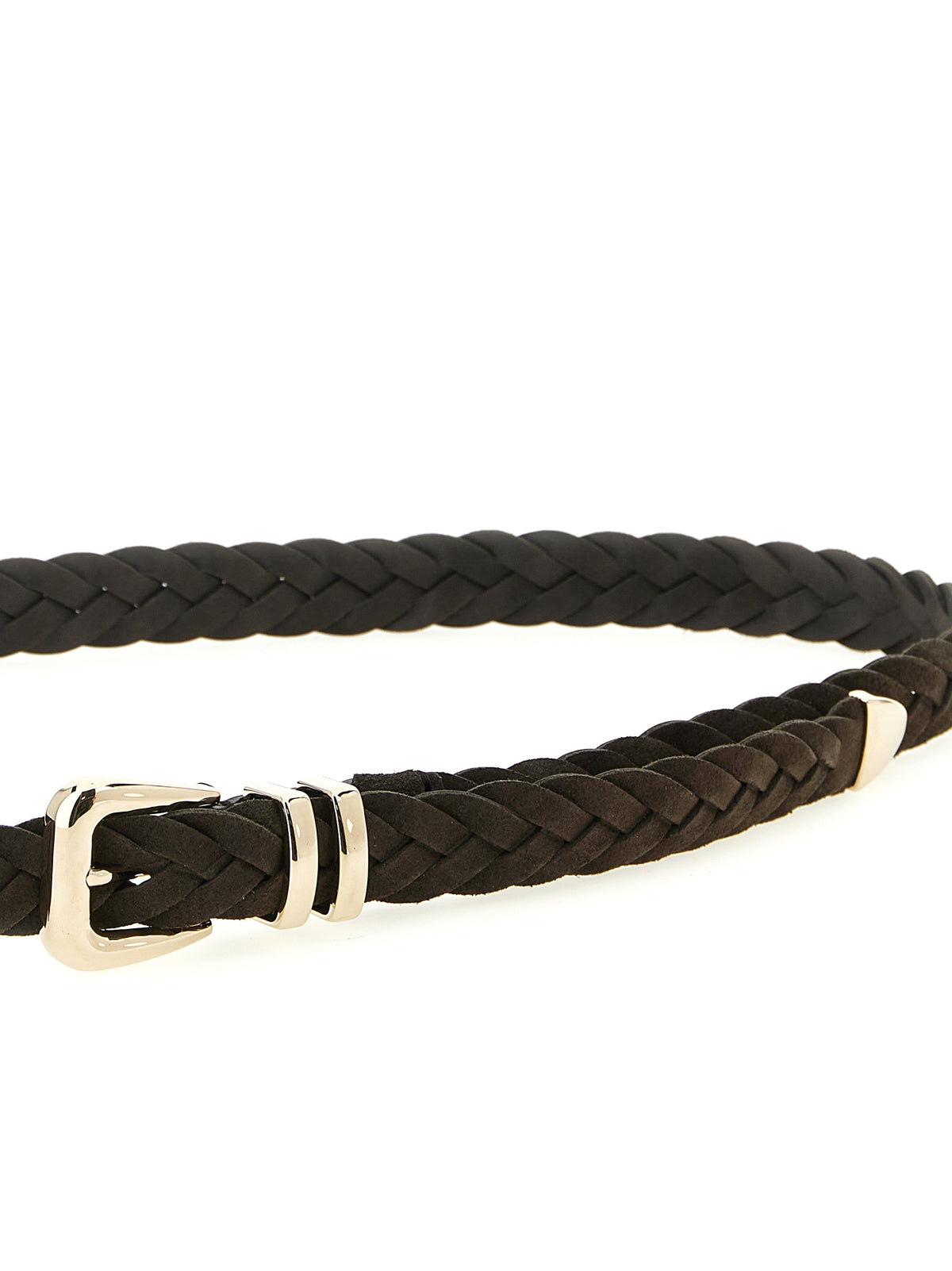 Ceinture en peau de taureau marron Brunello Cucinelli