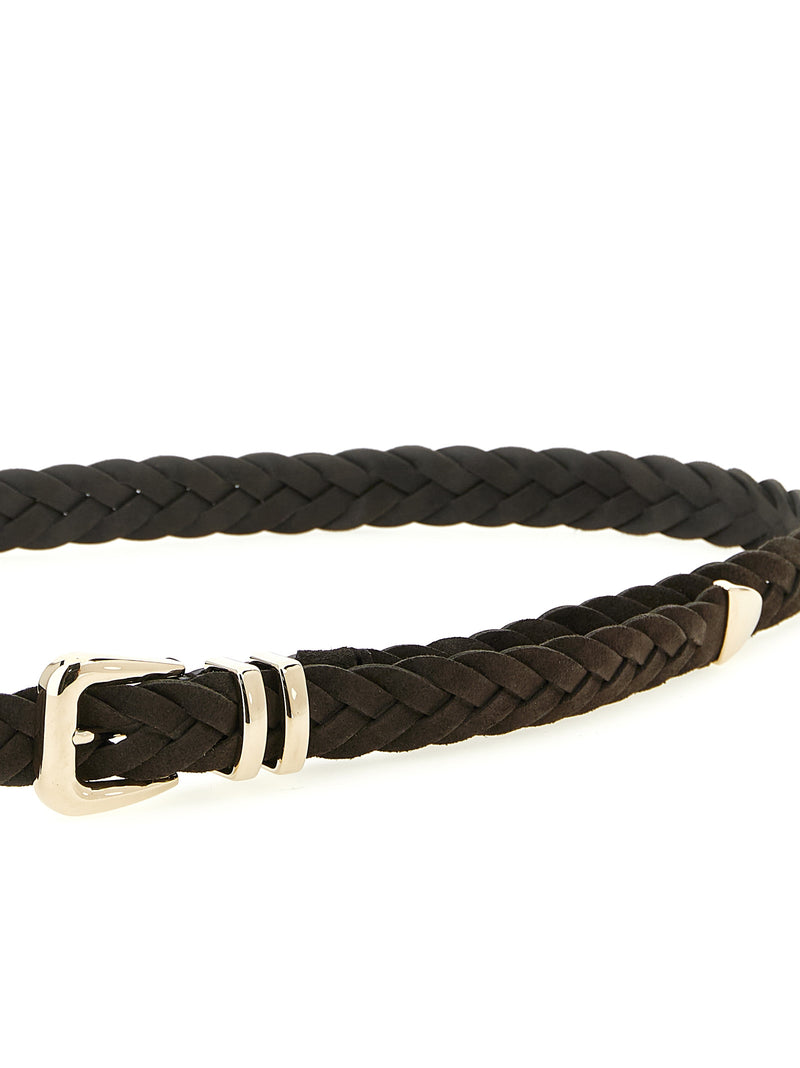 Ceinture en peau de taureau marron Brunello Cucinelli