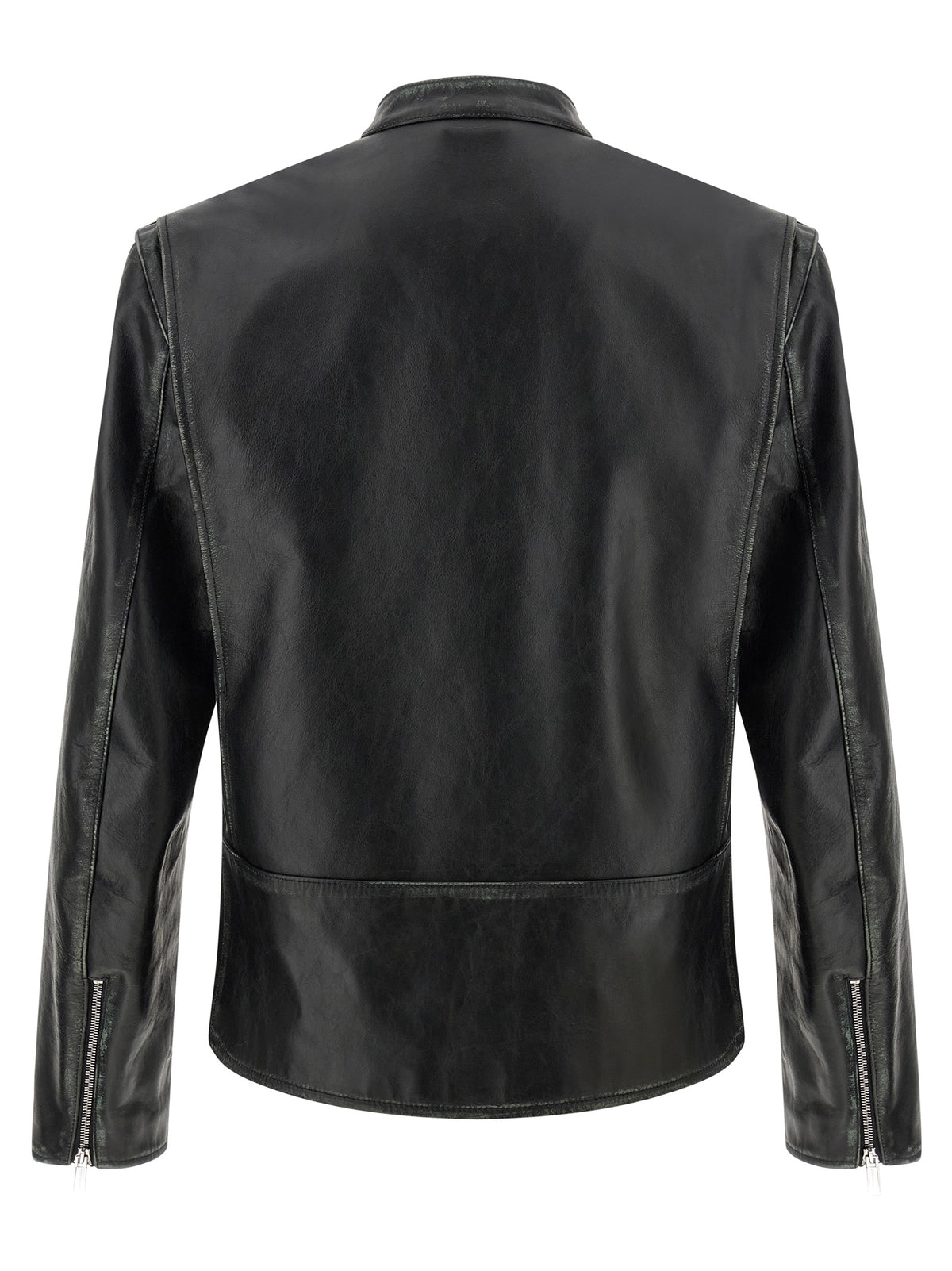 Blouson en cuir noir Dsquared²