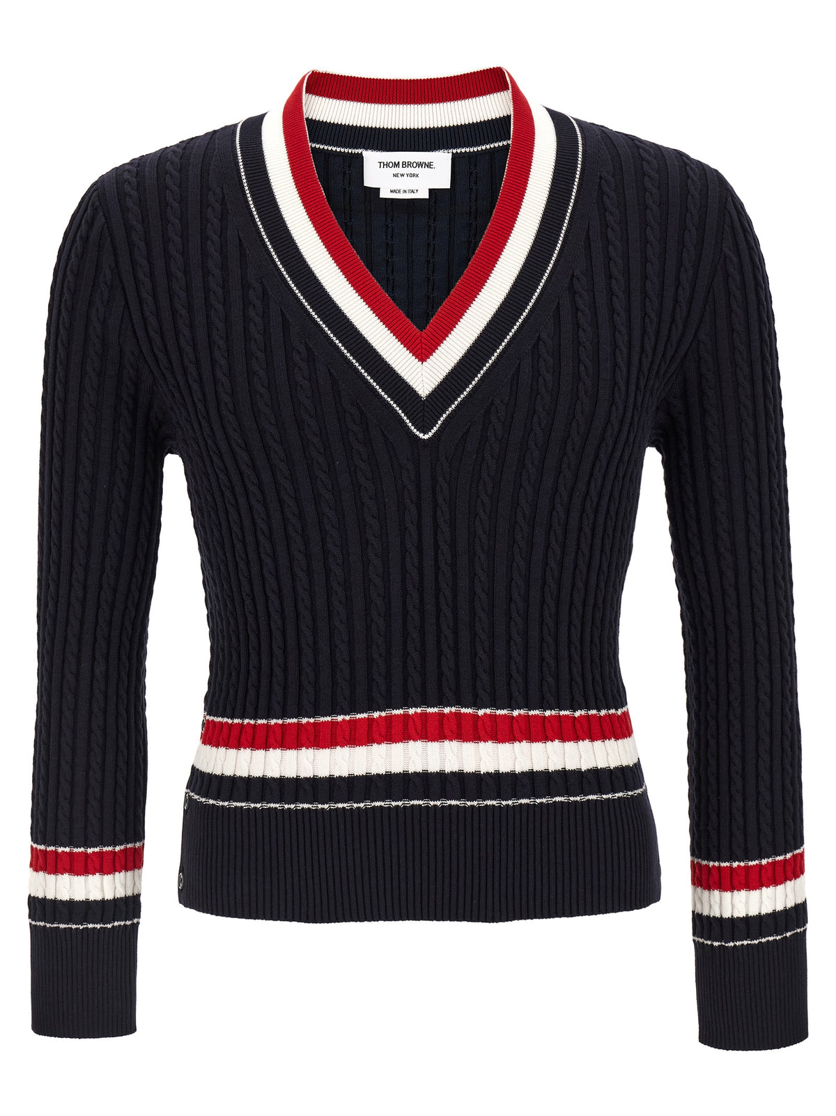 Gilet en coton bleu Thom Browne