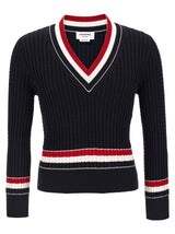 Gilet en coton bleu Thom Browne