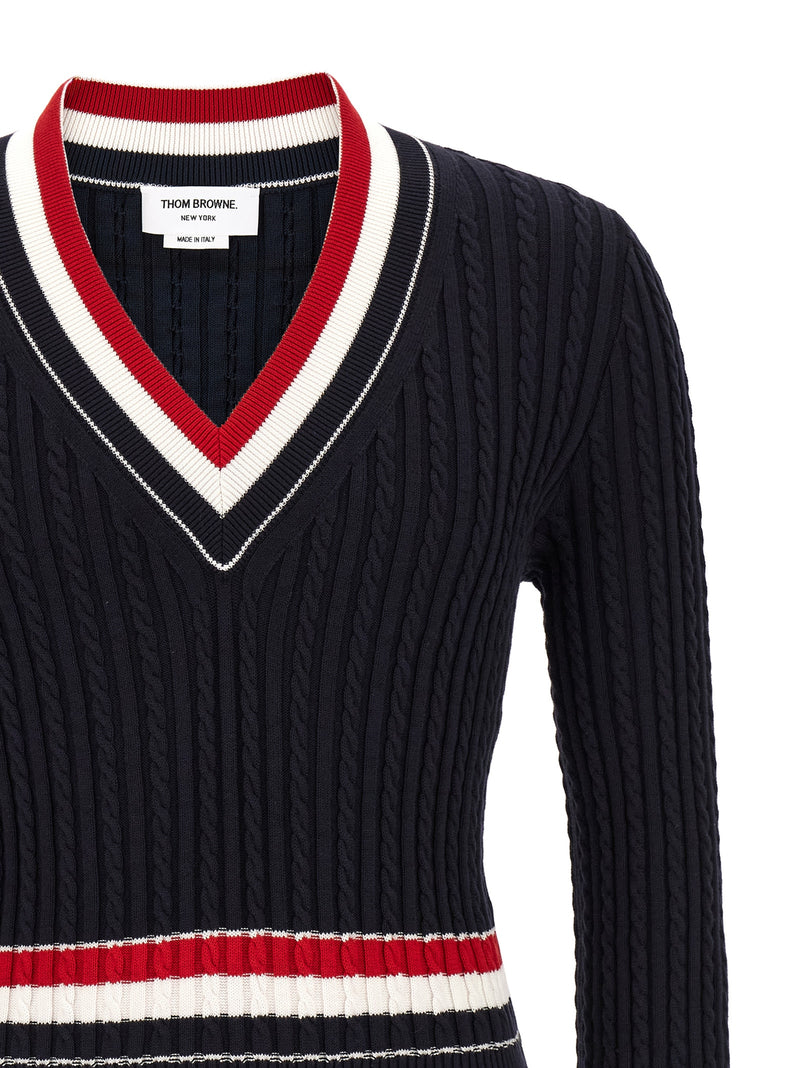 Gilet en coton bleu Thom Browne