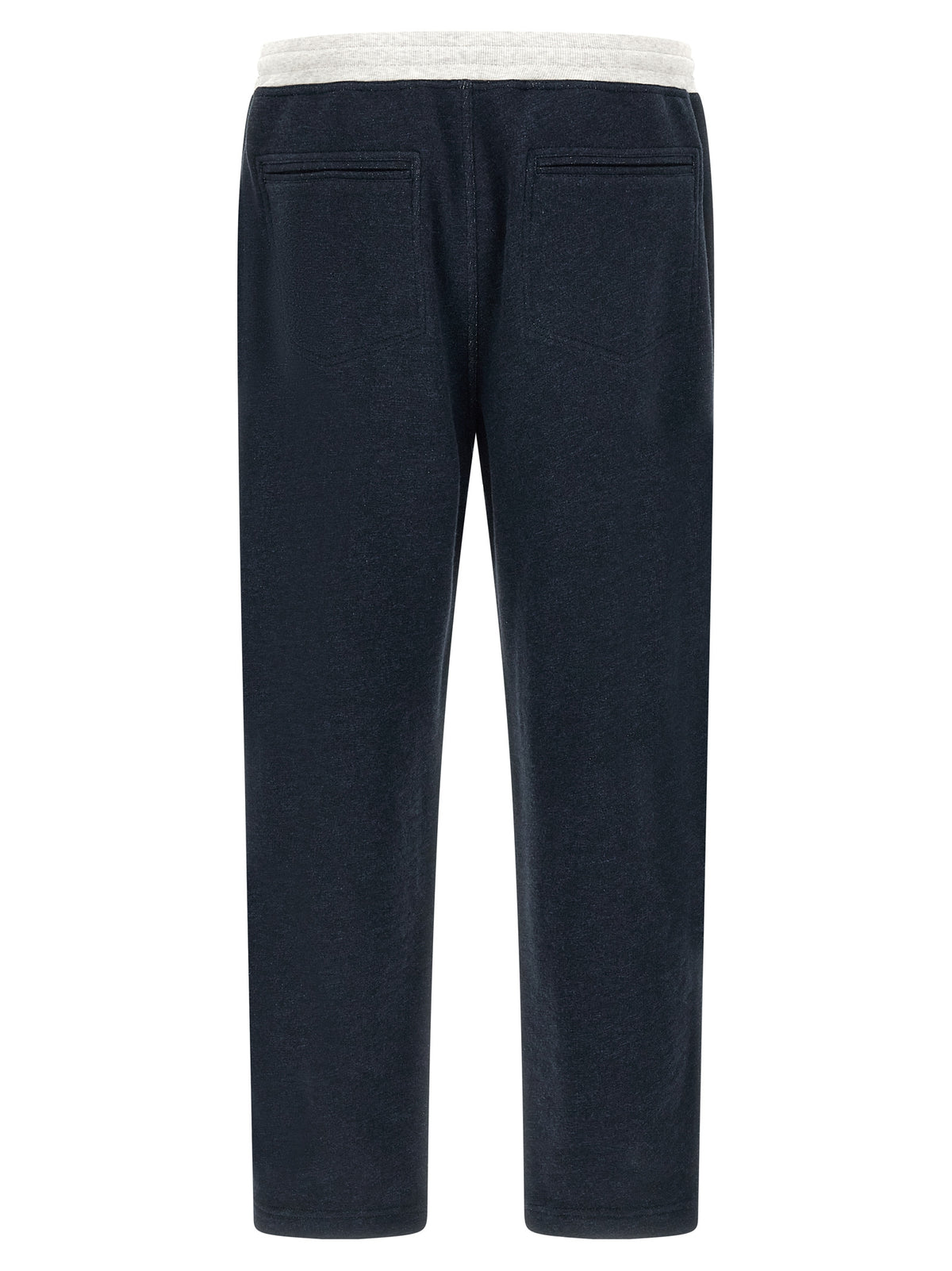 Pantalon de jogging en coton bleu Brunello Cucinelli (pantalon de sport)