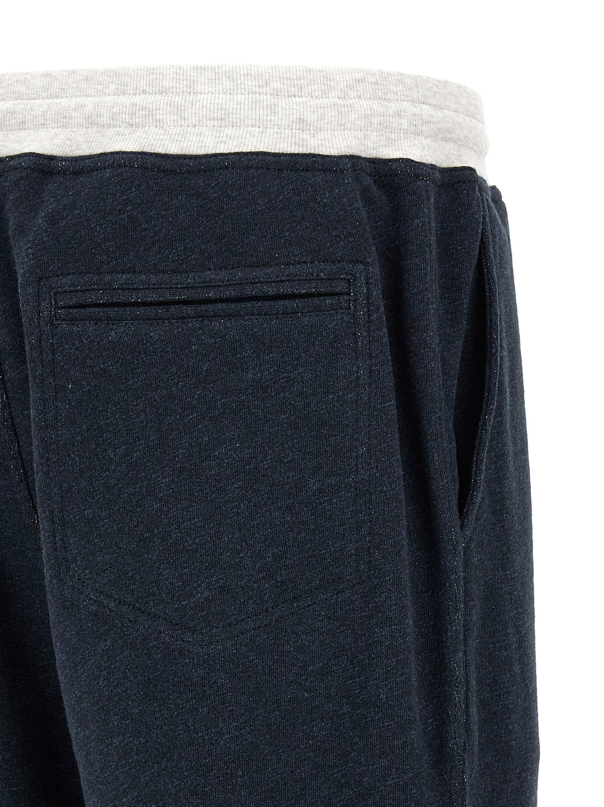 Pantalon de jogging en coton bleu Brunello Cucinelli (pantalon de sport)