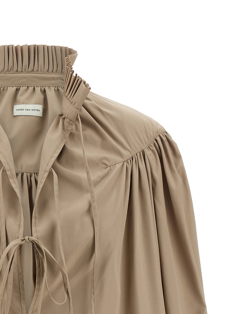 Dries Van Noten Beige Cotton Blouse