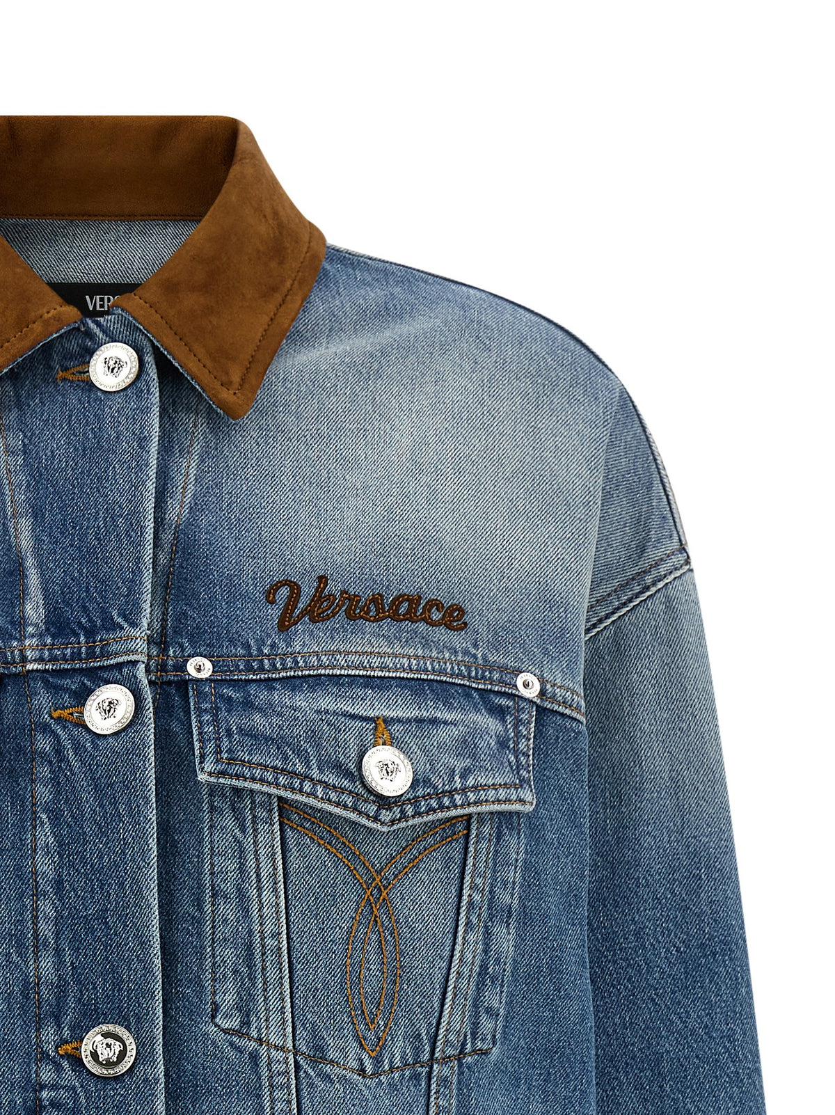 Veste en jean bleu Versace