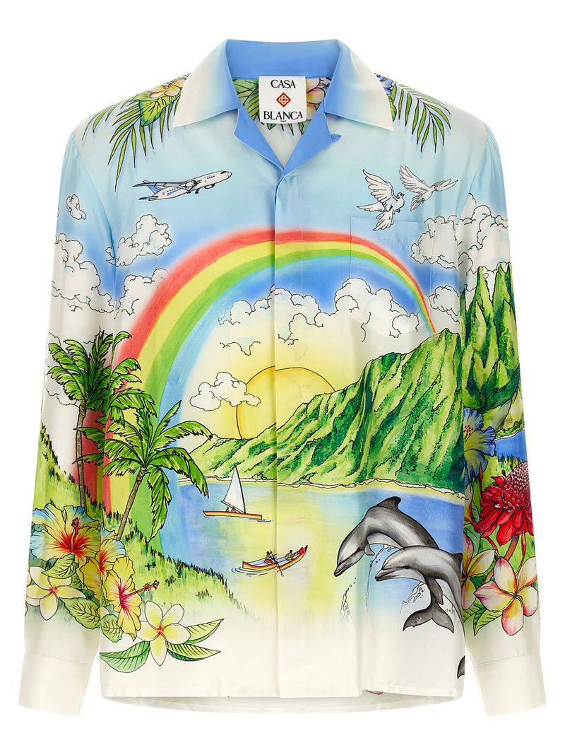Blouse en soie multicolore Casablanca
