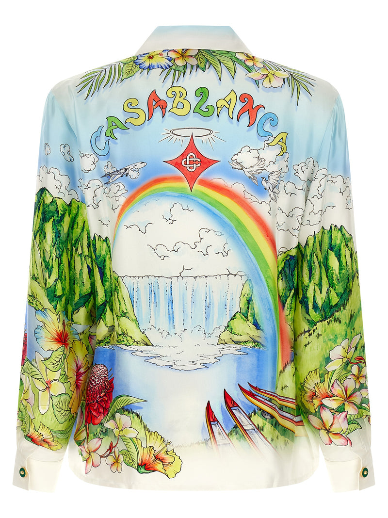 Blouse en soie multicolore Casablanca