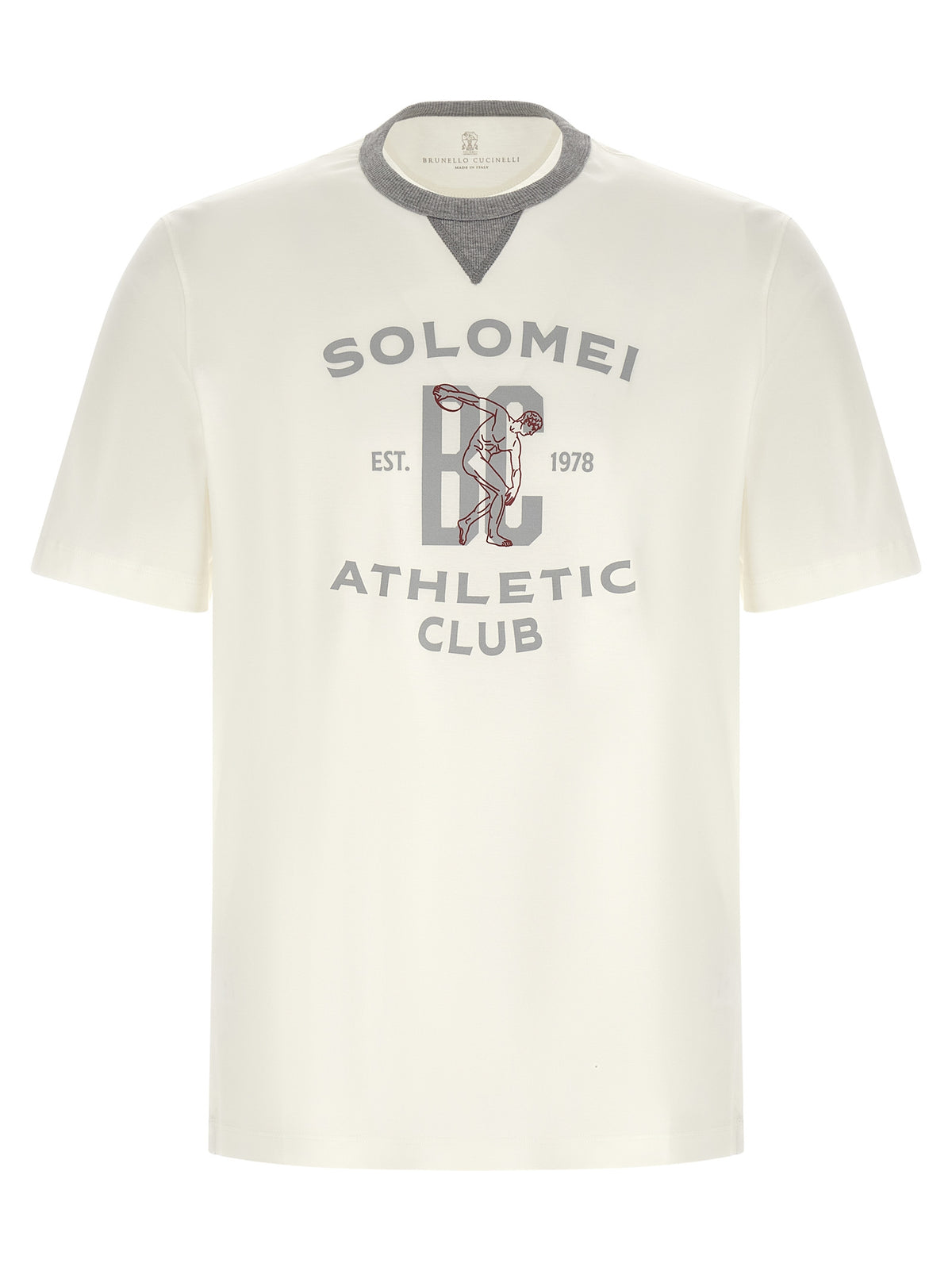T-shirt en coton blanc Brunello Cucinelli