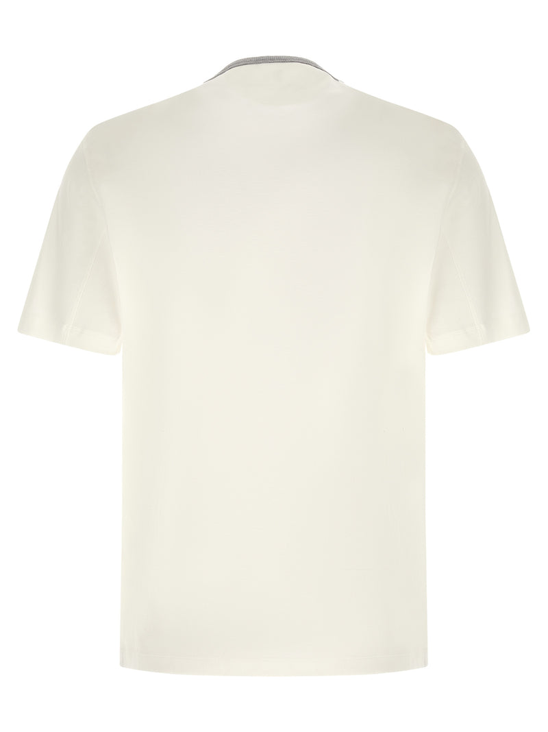 T-shirt en coton blanc Brunello Cucinelli