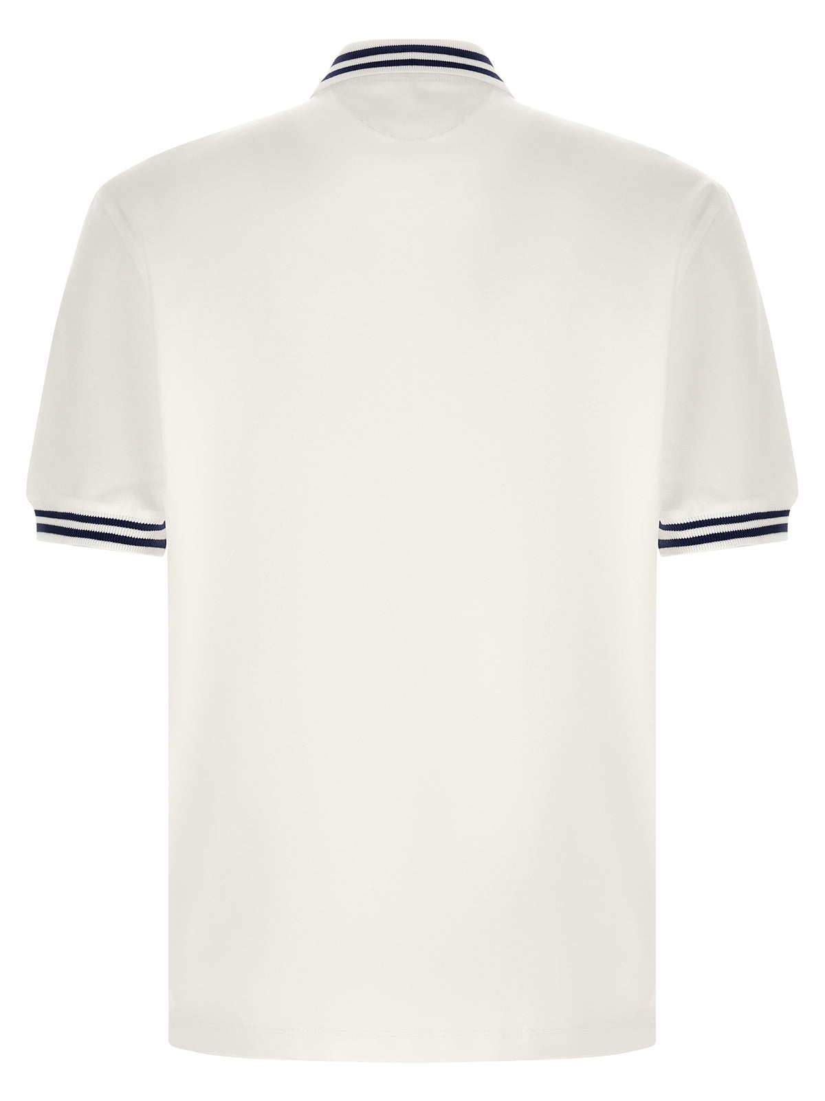 Brunello Cucinelli White Cotton Polo Shirt