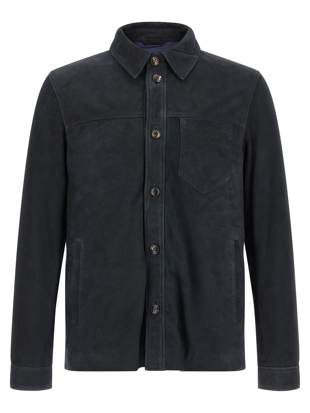 Pal Zileri Blue Leather Leather Jacket