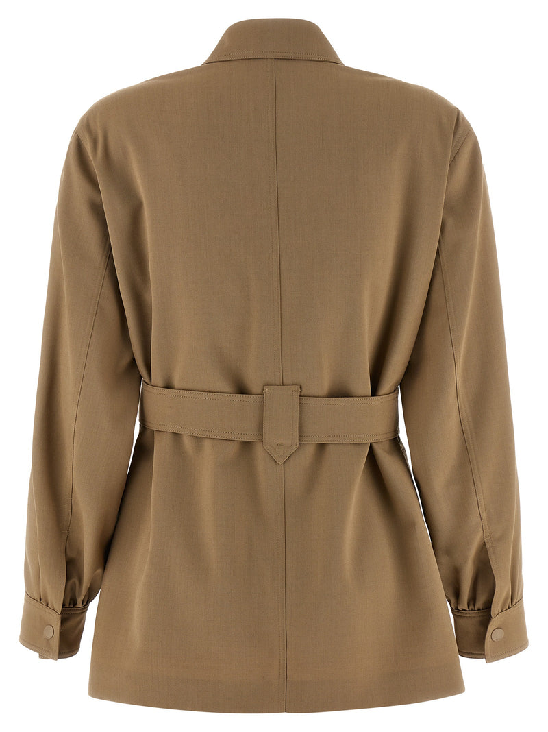 Chemisier Max Mara en Laine Vierge Beige