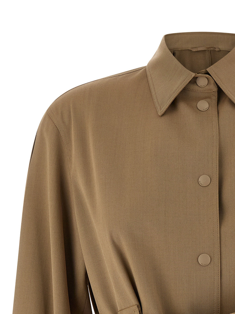Chemisier Max Mara en Laine Vierge Beige