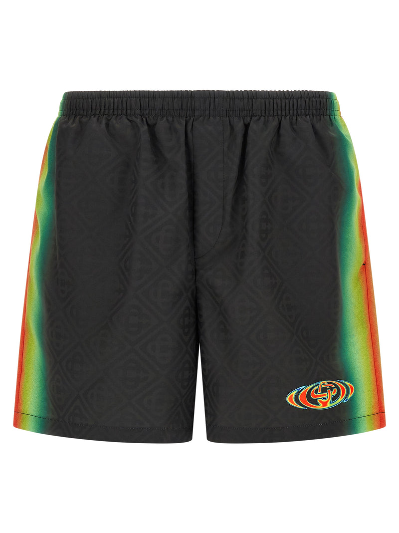Short de bain Casablanca en polyester multicolore
