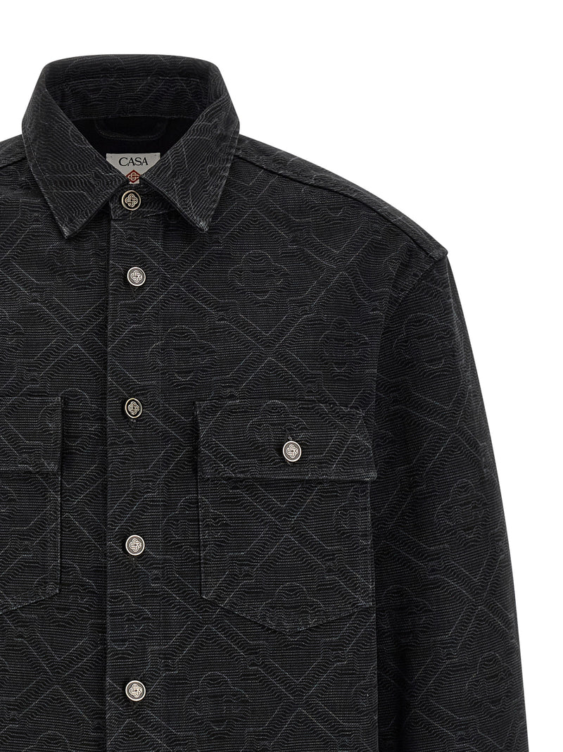 Casablanca Black Cotton Blouse