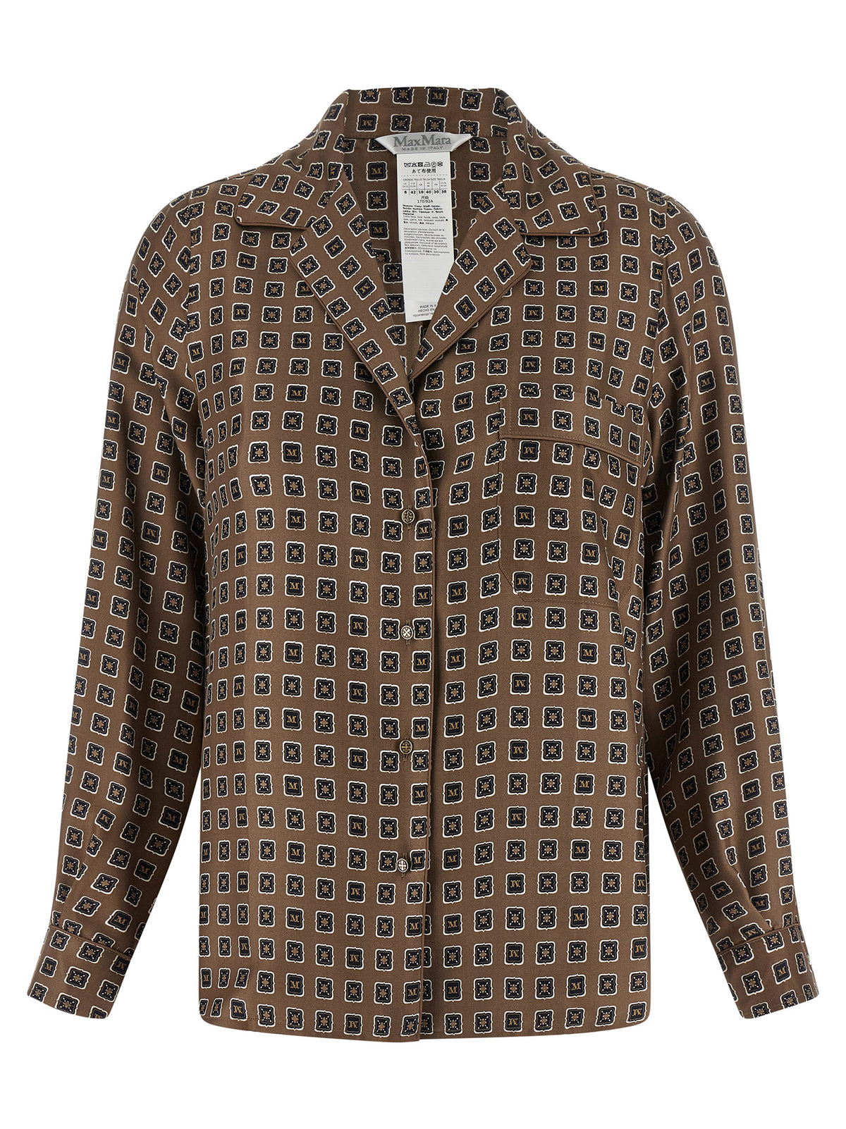 Chemisier en soie marron Max Mara