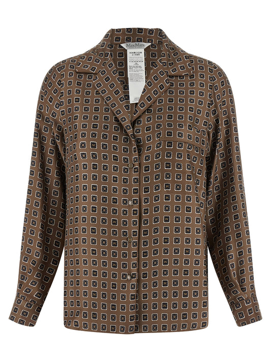 Chemisier en soie marron Max Mara