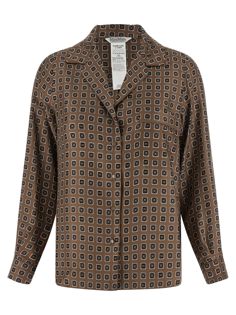 Chemisier en soie marron Max Mara