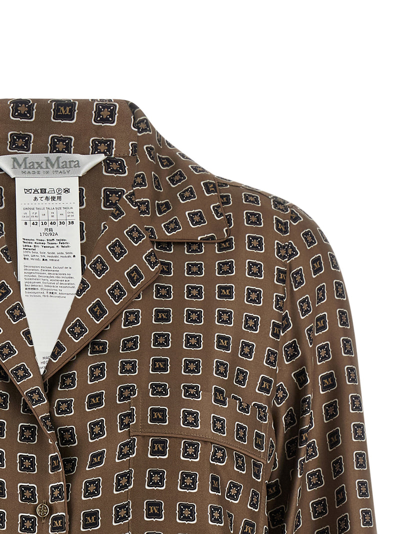 Chemisier en soie marron Max Mara