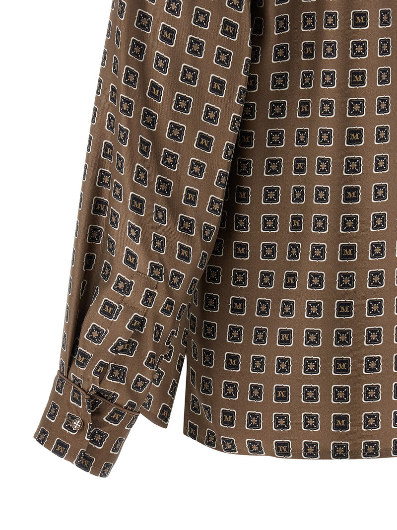 Chemisier en soie marron Max Mara