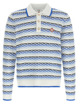 Polo Casablanca bleu en coton