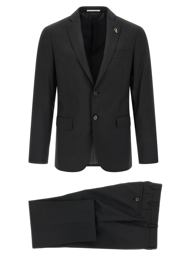Pal Zileri Black Wool Two-Piece Suit - Lord Collection