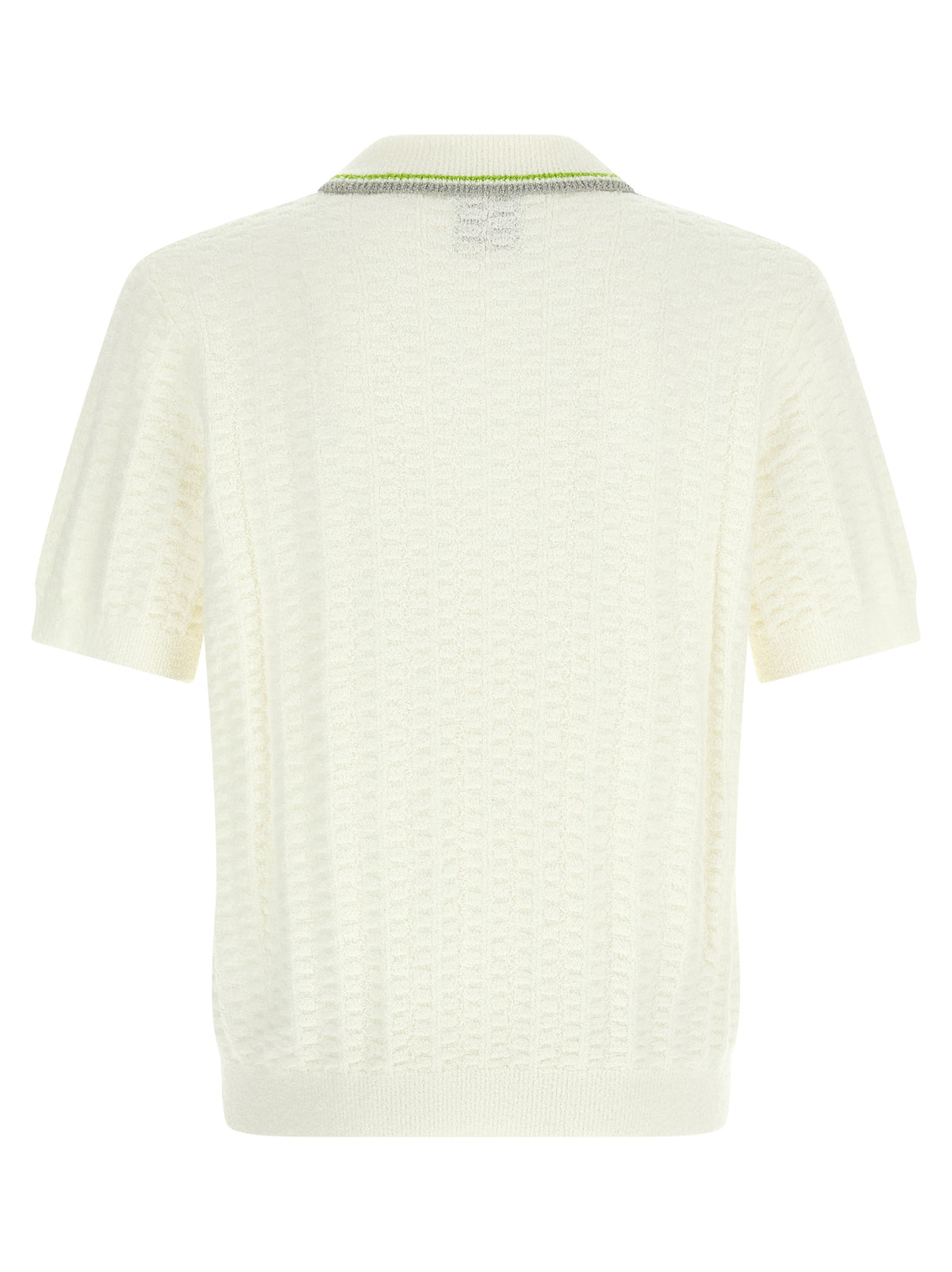 Casablanca White Cotton Polo Shirt - Tennis Bouclé