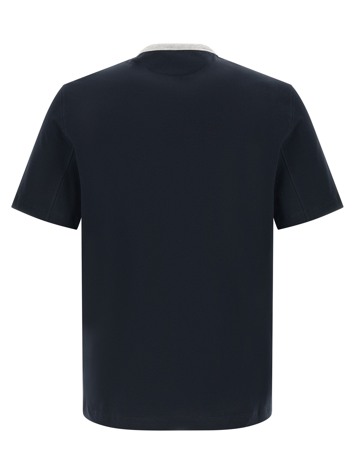 Brunello Cucinelli Blue Cotton T-Shirt for Men