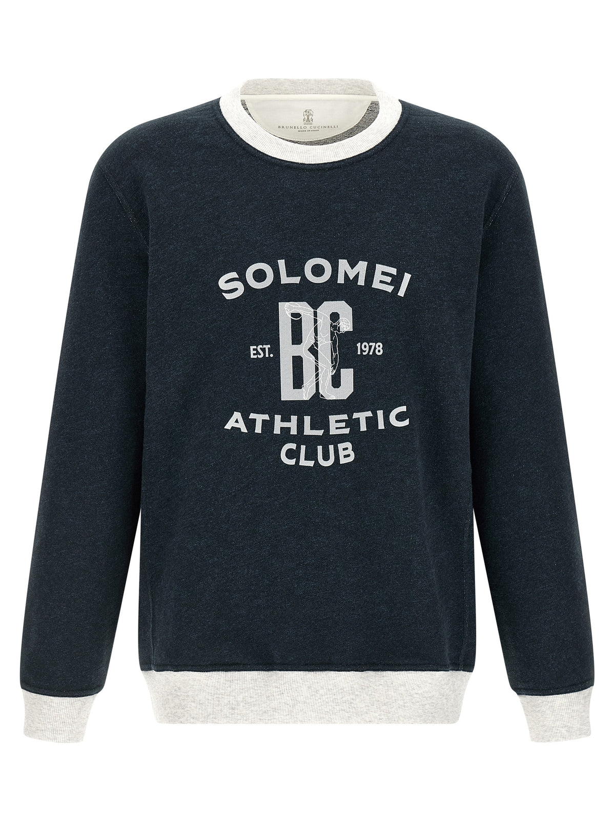 Brunello Cucinelli Blue Cotton Sweatshirt