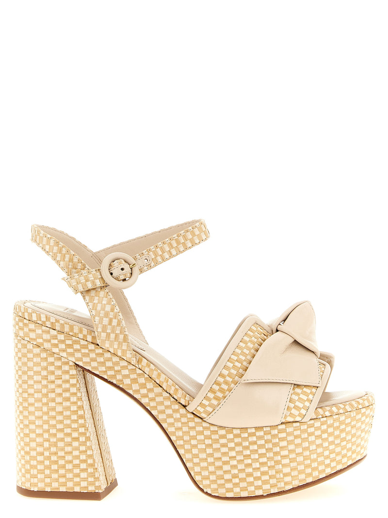 Sandales à talons aiguilles en cuir de vachette beige Alexandre Birman
