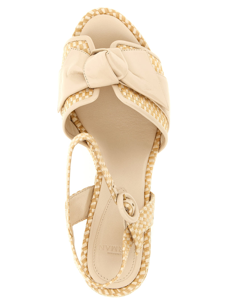 Sandales à talons aiguilles en cuir de vachette beige Alexandre Birman
