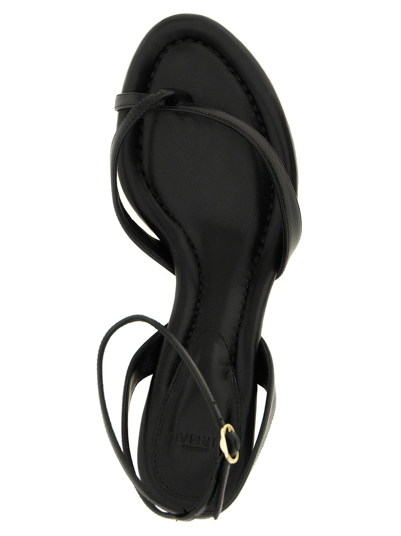 Sandales à talon aiguille en cuir de vachette noir Alexandre Birman