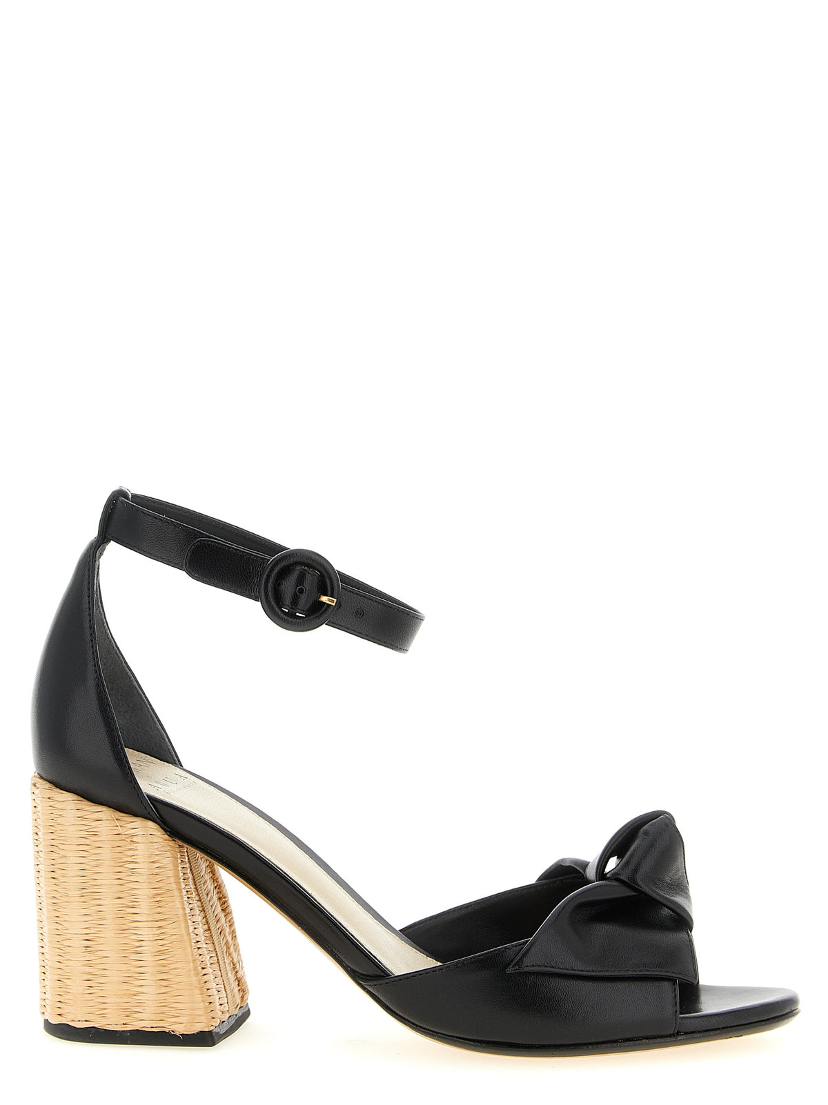 Sandales à talon aiguille en cuir de vachette noir Alexandre Birman