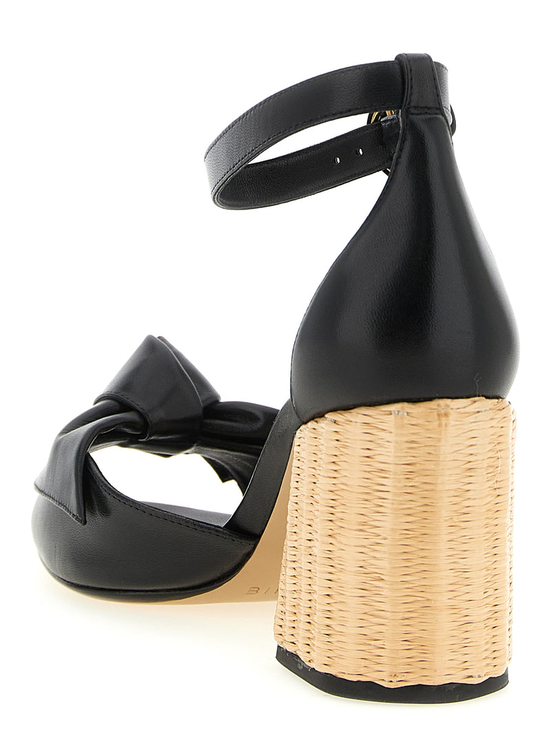 Sandales à talon aiguille en cuir de vachette noir Alexandre Birman