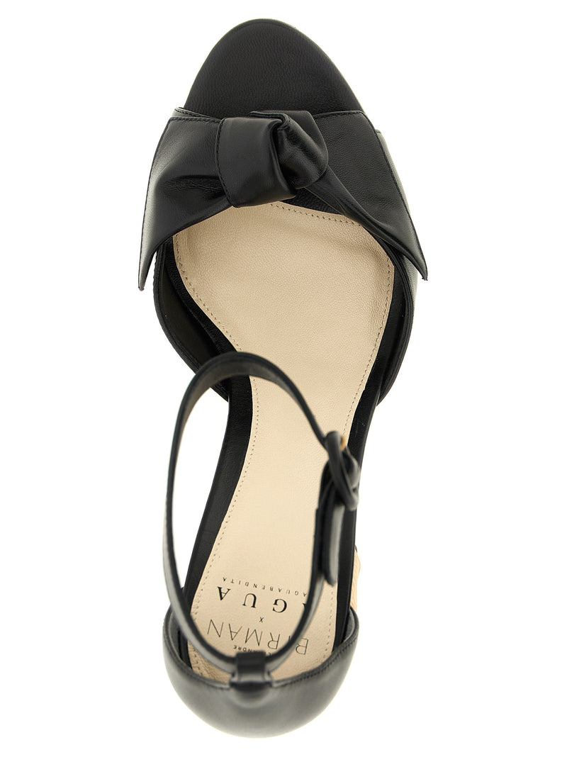 Sandales à talon aiguille en cuir de vachette noir Alexandre Birman