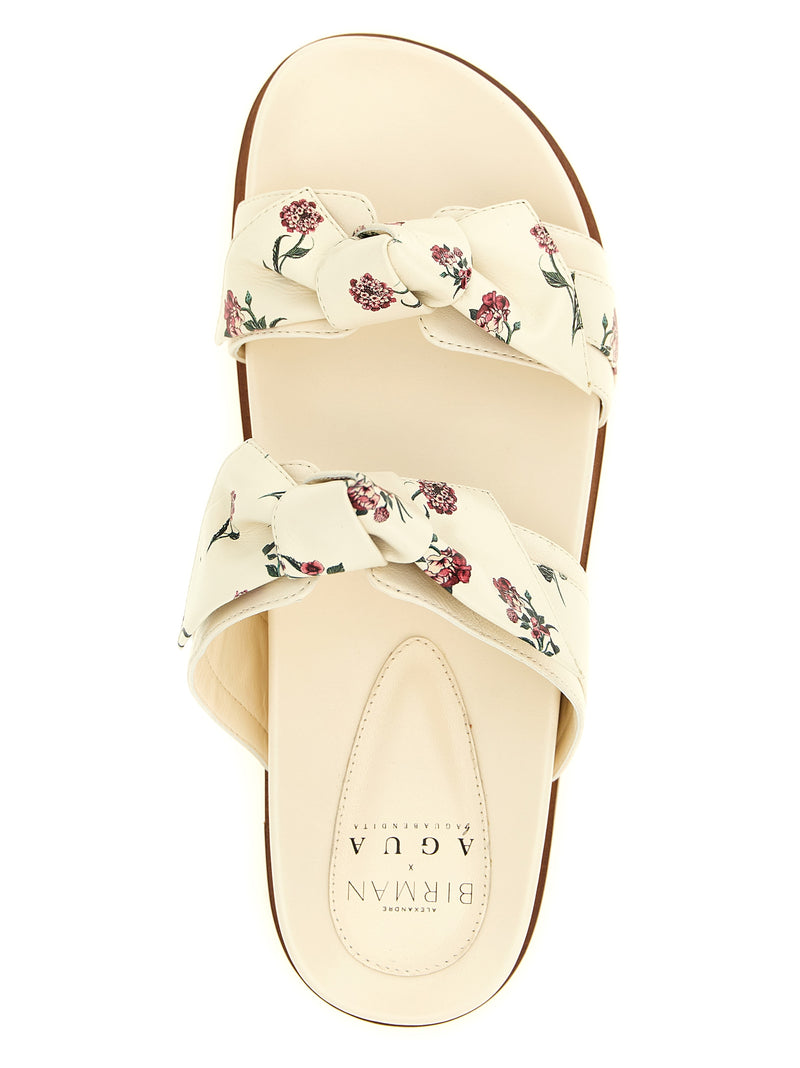 Mules Alexandre Birman en cuir de vache blanc