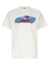 Moschino White Cotton T-Shirt - Bold and Trendy Design