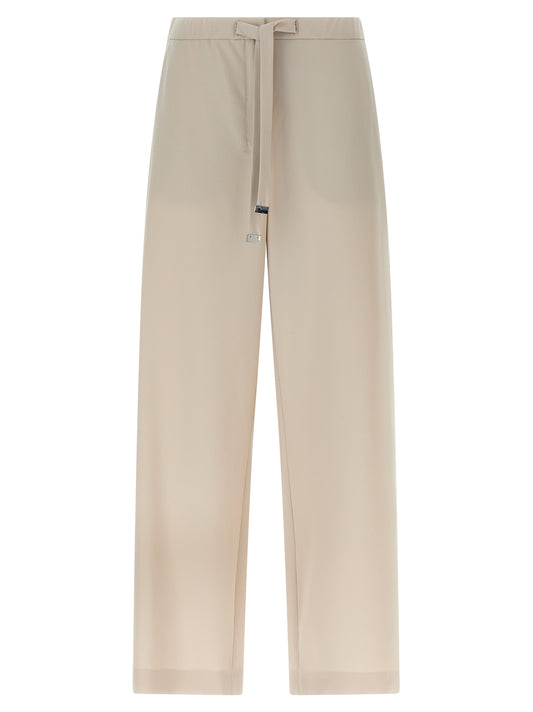 Pantalon de sport en laine vierge beige 'S Max Mara