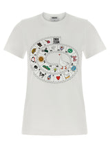 Moschino White Cotton T-Shirt - Gioco dell’Oca Print