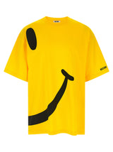 T-shirt en coton bicolore Moschino avec imprimé Smiley®
