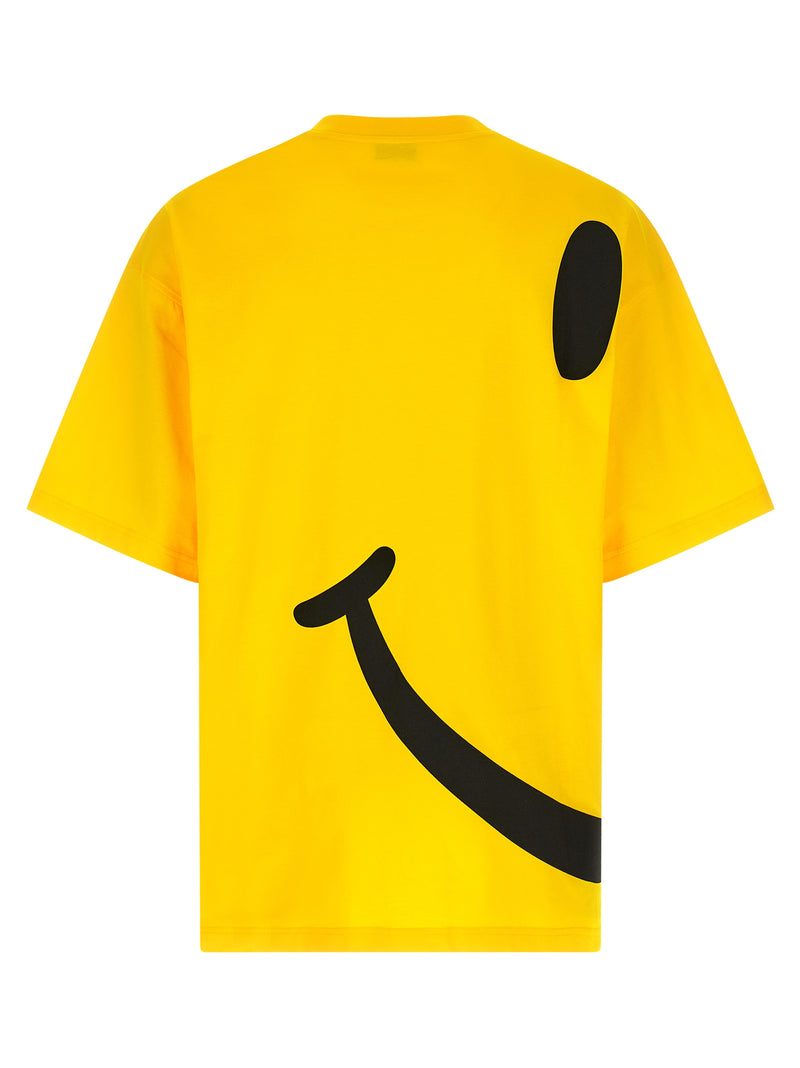 T-shirt en coton bicolore Moschino avec imprimé Smiley®