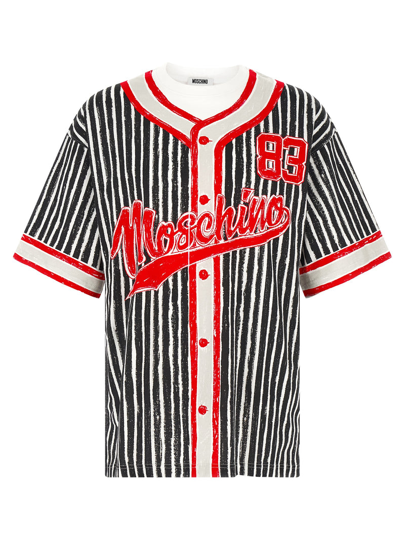 Polo Shirt en Coton Multicolore Moschino