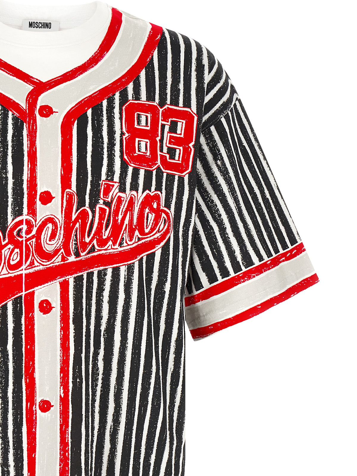 Polo Shirt en Coton Multicolore Moschino