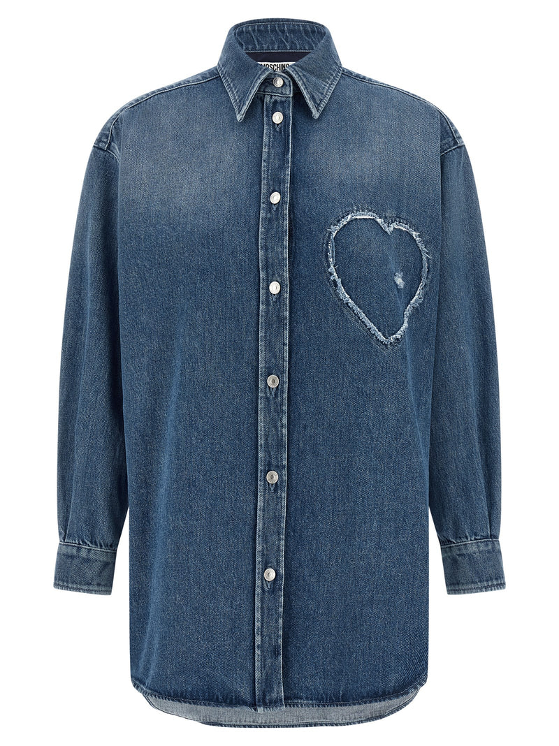 Moschino Blue Cotton Blouse - Casual Elegance