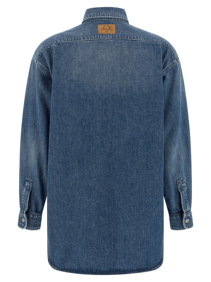 Moschino Blue Cotton Blouse - Casual Elegance