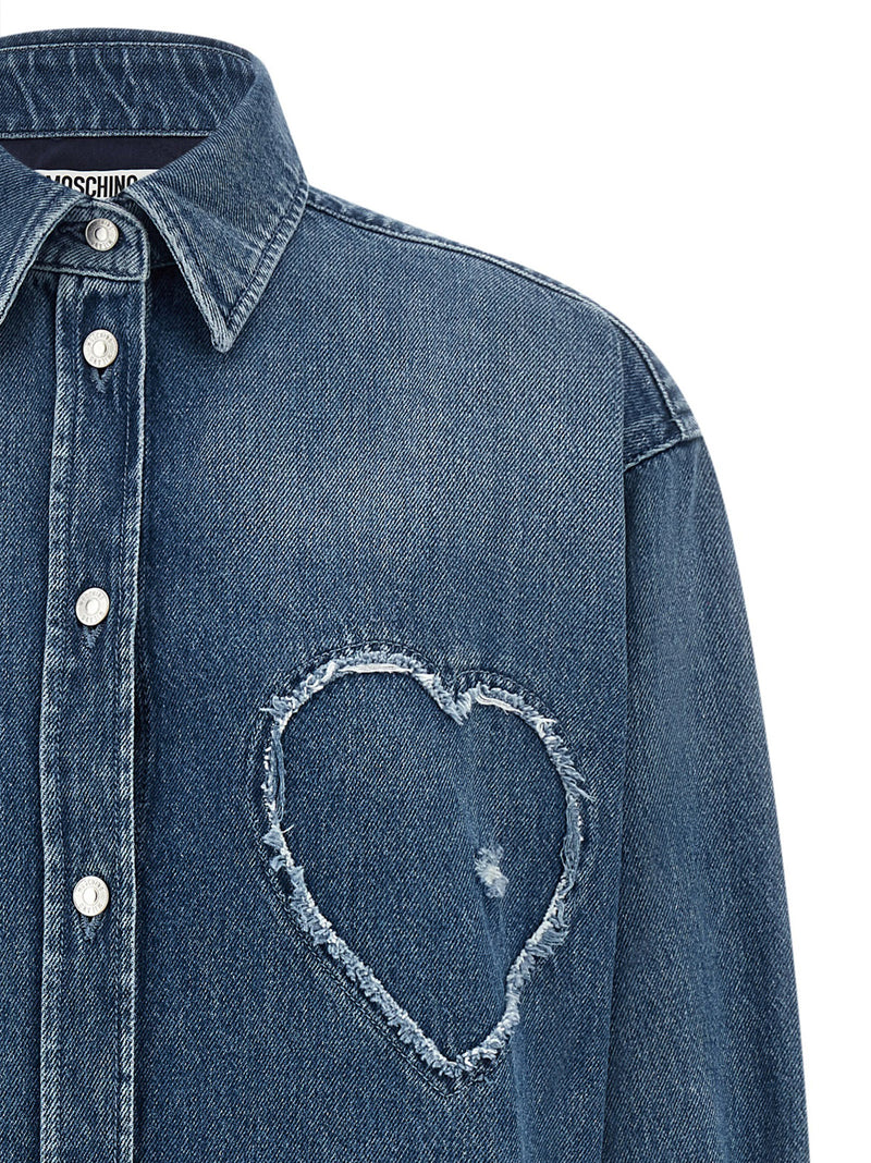 Moschino Blue Cotton Blouse - Casual Elegance