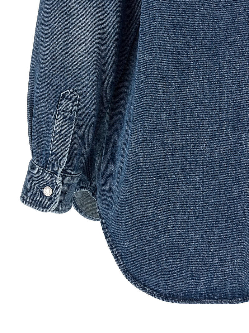 Moschino Blue Cotton Blouse - Casual Elegance
