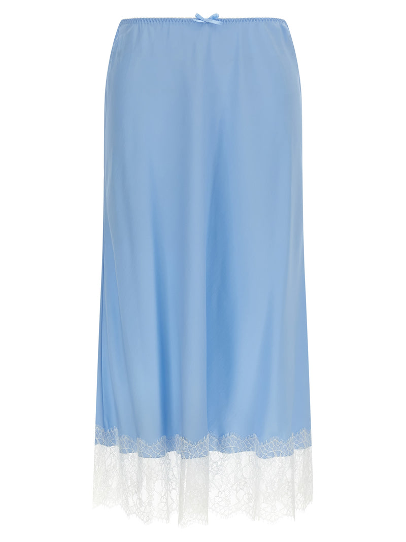 Moschino Blue Acetate Midi Skirt